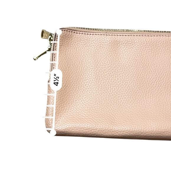 COACH Women's Polished Pebble Small Wristlet Light Beechwood - Picture 8 of 10